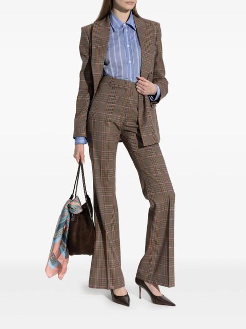 ETRO plaid flared trousers - Brown