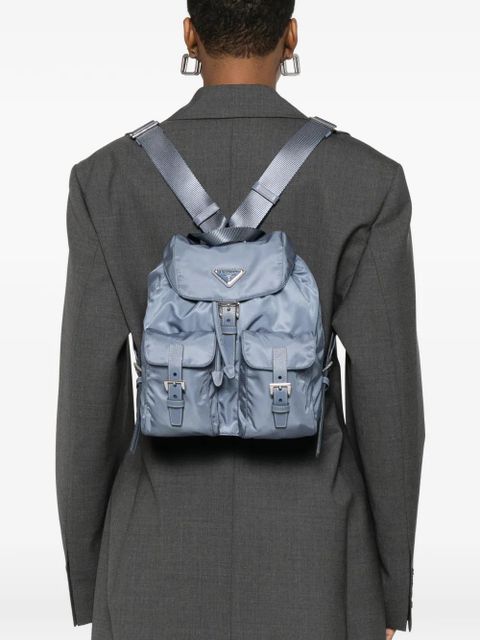 Prada logo-plaque backpack - Blue - zdjęcie produktu nr 2
