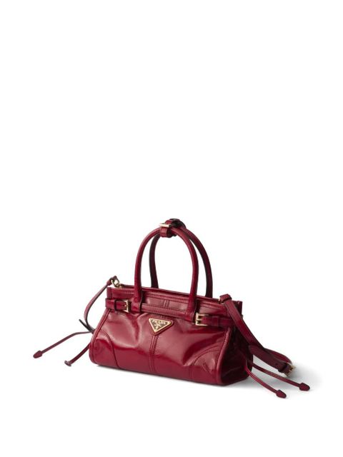 Prada mini Bonnie leather tote bag - Red