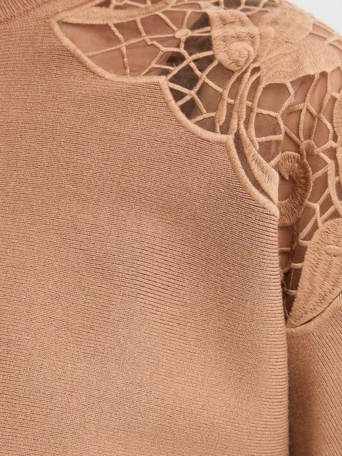 Twinset kardigan damski kolor brązowy lekki 252TP3405