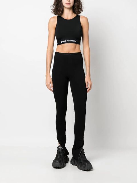 Rabanne Jersey Bodyline sports bra - Black