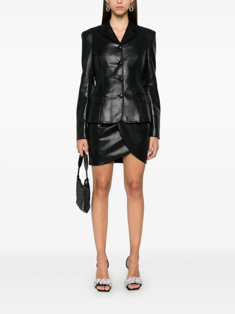 ROTATE BIRGER CHRISTENSEN draped mini skirt - Black - zdjęcie produktu nr 2