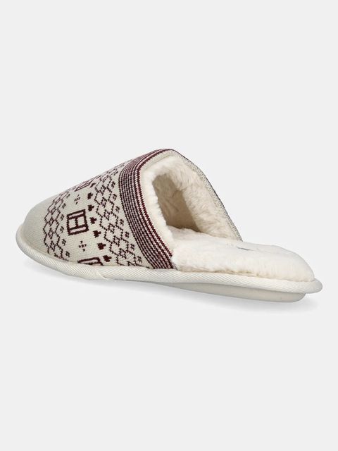 Tommy Hilfiger kapcie TH GRAPHIC HOUSE SHOE TRIAL kolor beżowy FW0FW09062