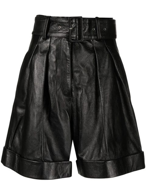Golden Goose belted wide-leg shorts - Black - zdjęcie produktu nr 1