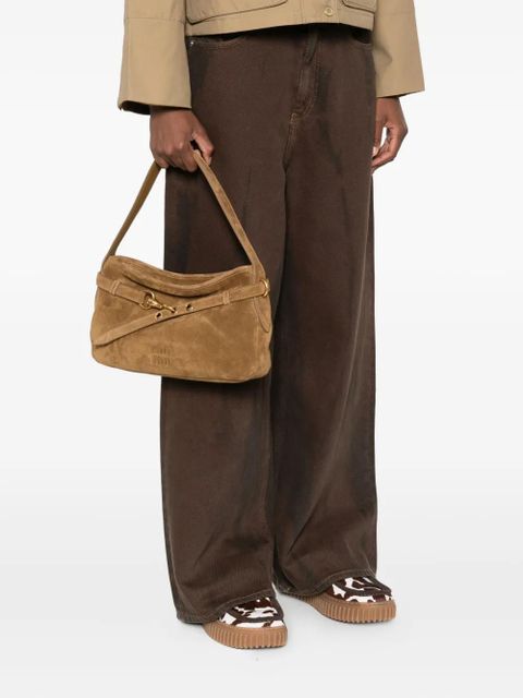 Miu Miu Aventure suede shoulder bag - Brown - zdjęcie produktu nr 2
