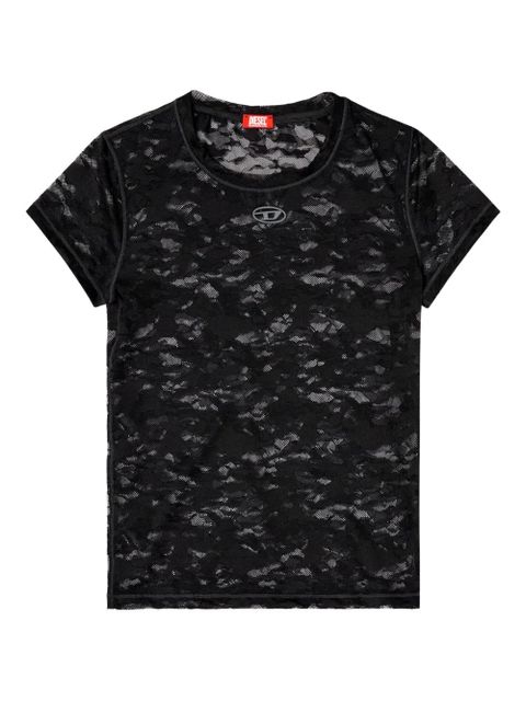 Diesel lace-embroidered t-shirt - Black - zdjęcie produktu nr 1