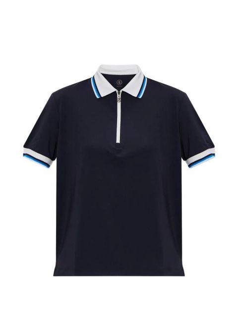 BOGNER Laurina zip striped polo shirt - Blue - zdjęcie produktu nr 1