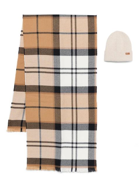 Barbour check-print scarf - Brown - zdjęcie produktu nr 1