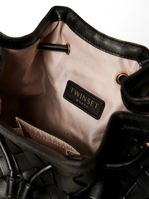 TWINSET interwoven bucket bag - Black