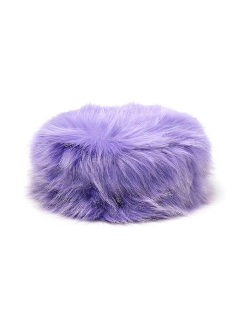 Ruslan Baginskiy faux-fur beret - Purple - zdjęcie produktu nr 2