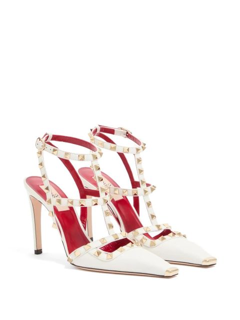 Valentino Garavani Rockstud kidskin pumps 100mm - White - zdjęcie produktu nr 2