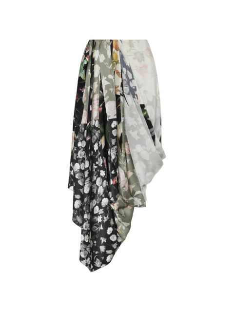 Maison Margiela floral draped skirt - Black - zdjęcie produktu nr 1