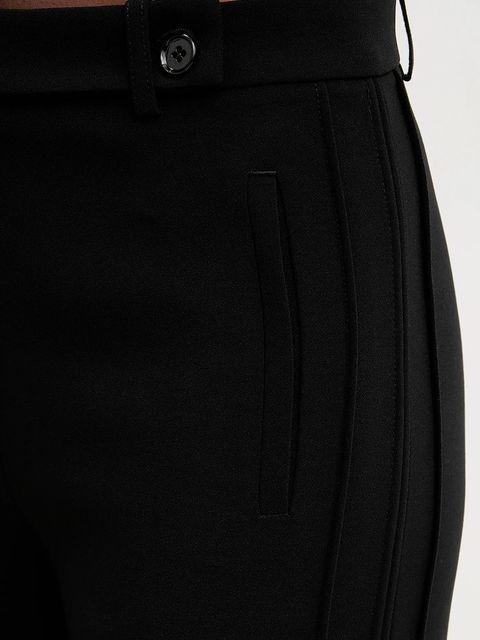 Pinko spodnie damskie kolor czarny proste high waist 106145 A304