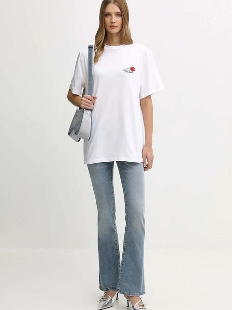 Rotate t-shirt bawełniany damski kolor biały 114722400 - zdjęcie produktu nr 2