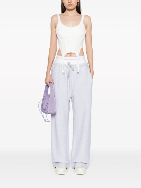 Alexander Wang logo-waistband layered track pants - Grey - zdjęcie produktu nr 2