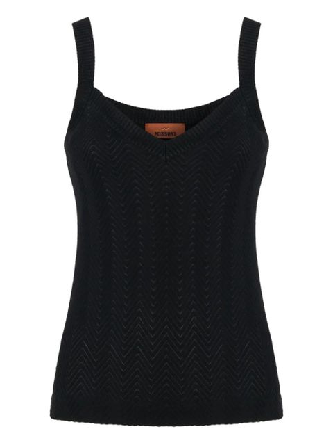 Missoni zigzag-woven tank top - Black - zdjęcie produktu nr 1