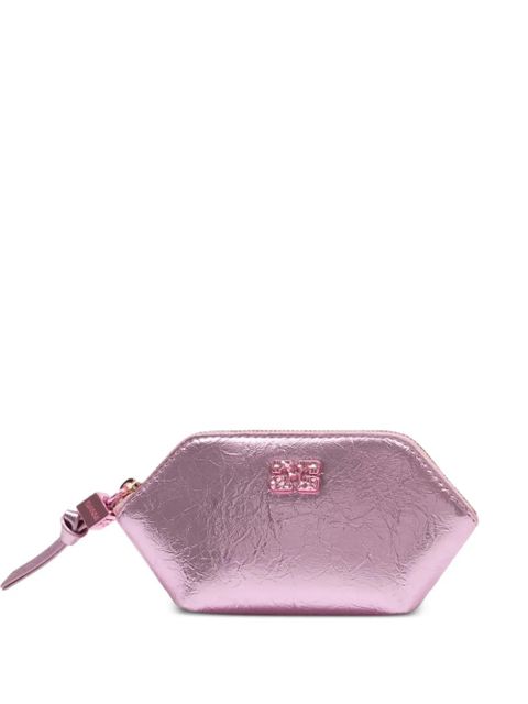 GANNI crushed-effect purse - Pink - zdjęcie produktu nr 1