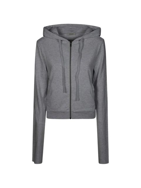ENTIRE STUDIOS zip-up cropped cotton hoodie - Grey - zdjęcie produktu nr 1
