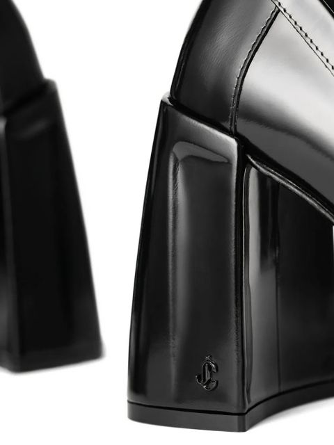 Jimmy Choo 85mm Tylor block-heel loafer pumps - BLACK