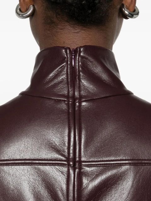 Rabanne funnel-neck long-sleeve top - Purple