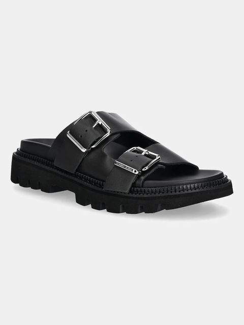 Tommy Jeans klapki skórzane DOUBLE STRAP SANDAL - zdjęcie produktu nr 1