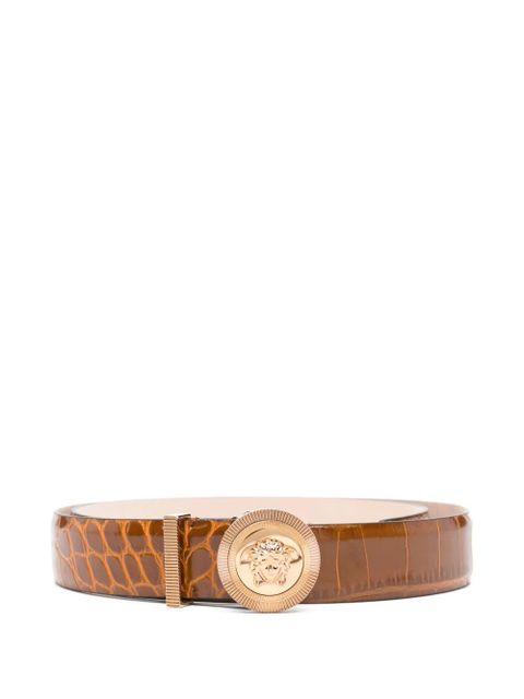 Versace Medusa-plaque embossed belt - Brown - zdjęcie produktu nr 1
