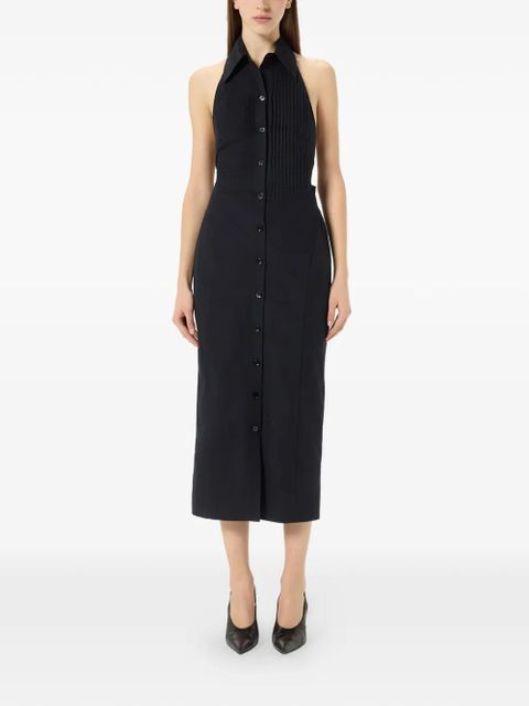 Blumarine plissé button midi dress - Black - zdjęcie produktu nr 2
