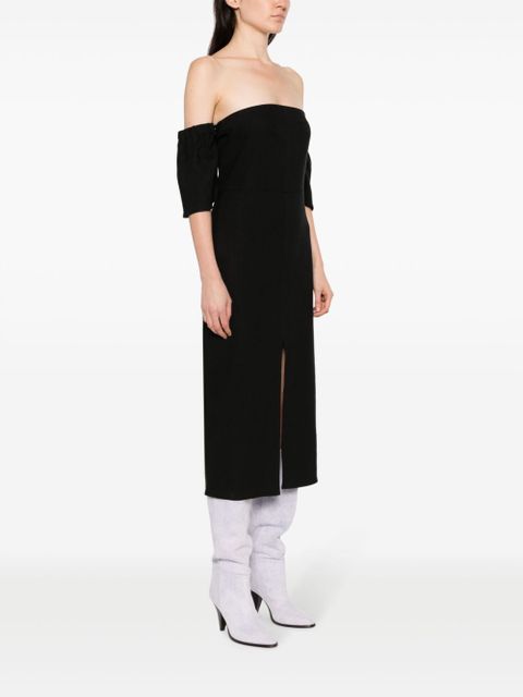 ISABEL MARANT Stony off-shoulder midi dress - Black