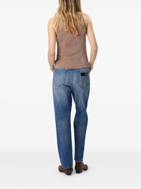 Missoni metallic ribbed top - Red