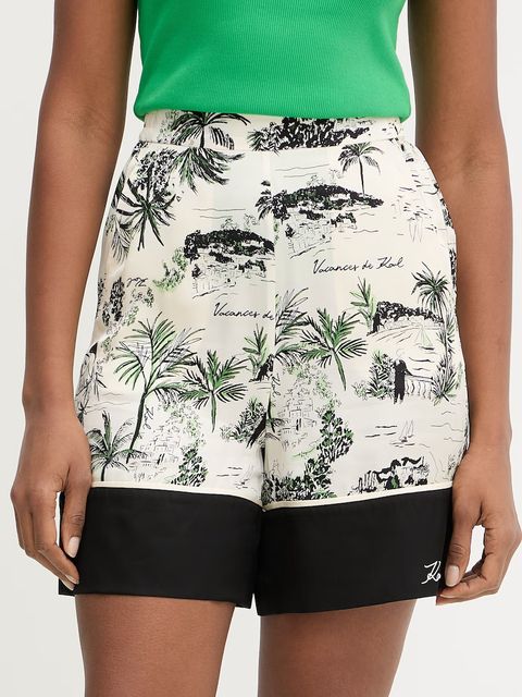 Karl Lagerfeld szorty damskie z wiskozy - zdjęcie produktu nr 2