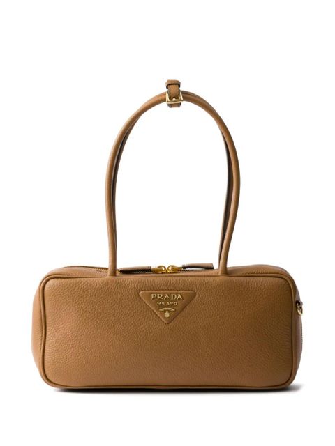 Prada medium leather tote bag - Brown - zdjęcie produktu nr 2