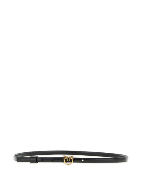 PINKO Love-Birds Berry leather belt - Black - zdjęcie produktu nr 1