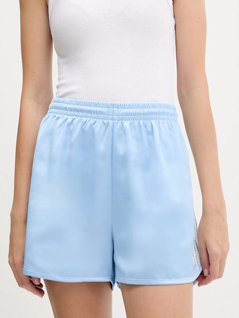 adidas Originals szorty Ruffle Shorts damskie kolor niebieski gładkie high waist KC8817