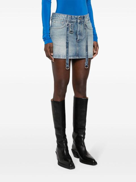 Off-White denim cargo mini skirt - Blue