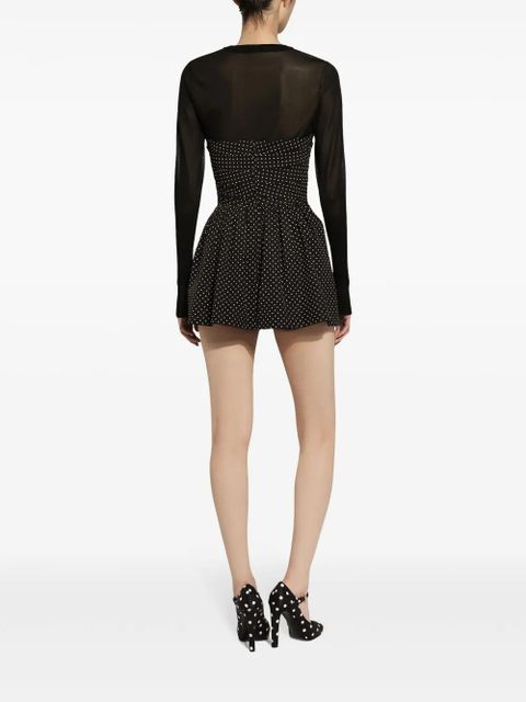 Dolce & Gabbana semi-sheer cropped top - Black