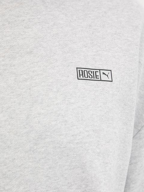 Puma bluza bawełniana PUMA x ROSÉ damska kolor szary gładka 633803