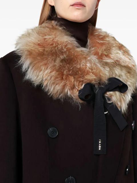 Prada lamb-fur scarf - Neutrals