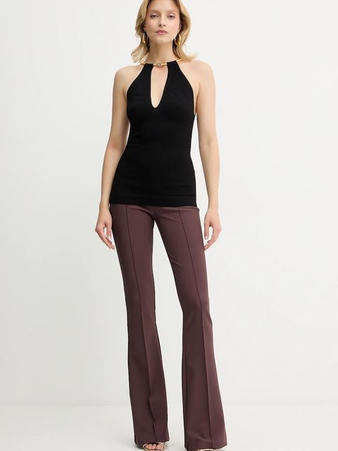 Elisabetta Franchi bluzka damska kolor czarny gładka TK55S56E2 - zdjęcie produktu nr 2