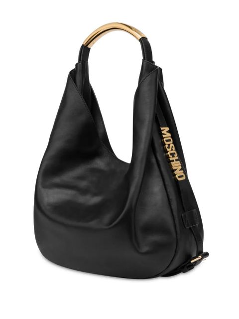 Moschino Handle Me leather shoulder bag - Black - zdjęcie produktu nr 2