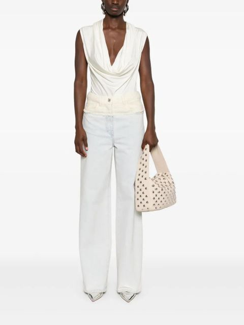 Givenchy 4G Liquid-button tweed-panel jeans - Blue - zdjęcie produktu nr 2