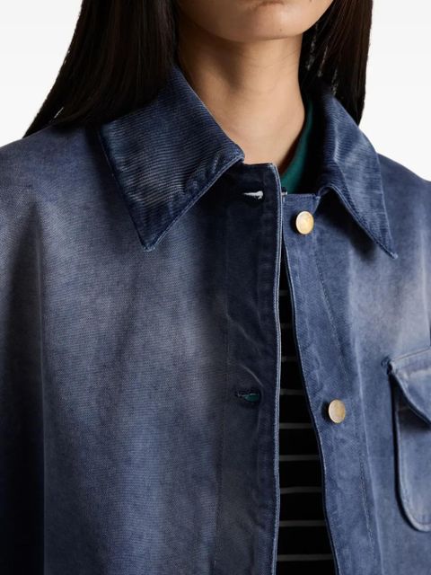 Prada washed canvas jacket - Blue