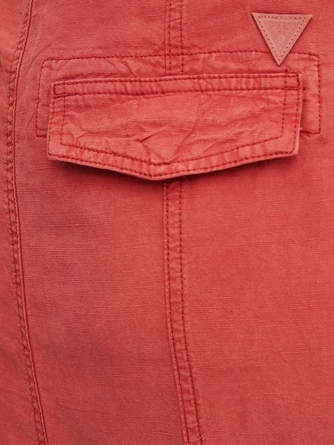 Guess spódnica z domieszką lnu CASEY