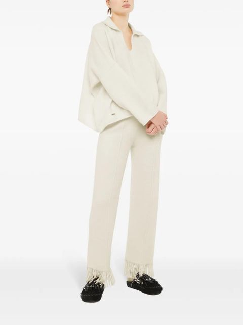 Alanui Finest fringe-detail trousers - White - zdjęcie produktu nr 2