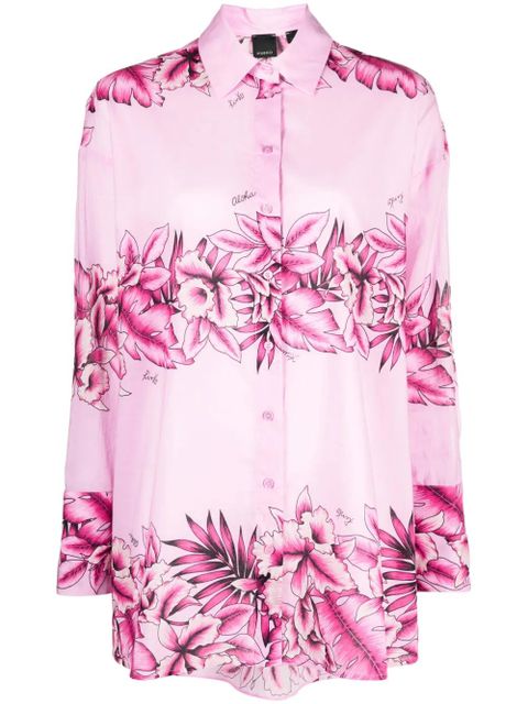 PINKO floral-print cotton shirt - zdjęcie produktu nr 1
