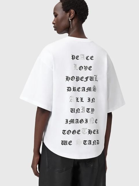 AllSaints t-shirt bawełniany damski kolor biały W088JD - zdjęcie produktu nr 1