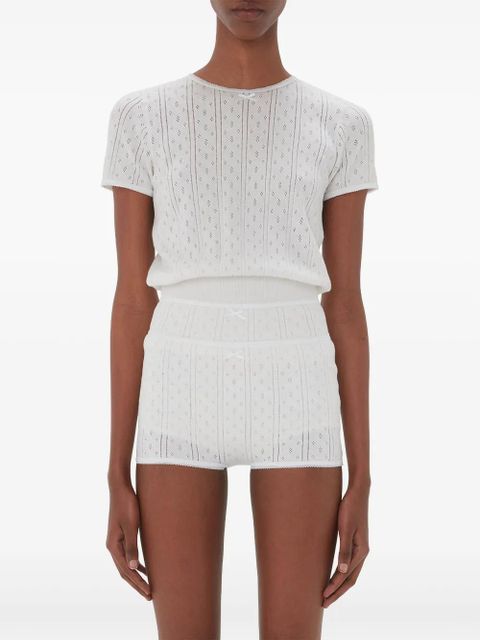 JW Anderson pointelle cap-sleeve top - White