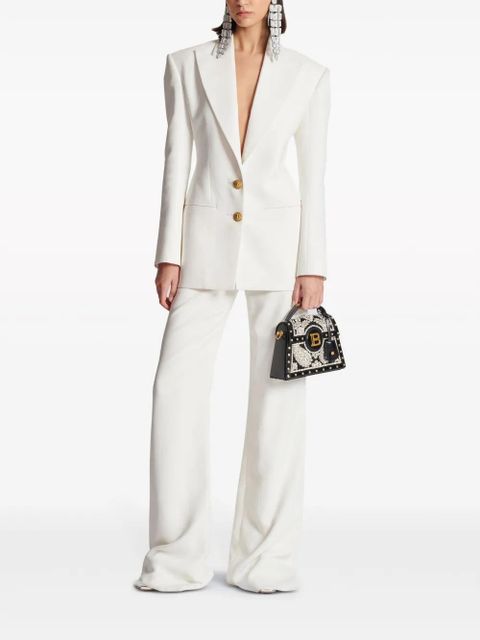 Balmain 2-Button single-breasted crepe blazer - White - zdjęcie produktu nr 2