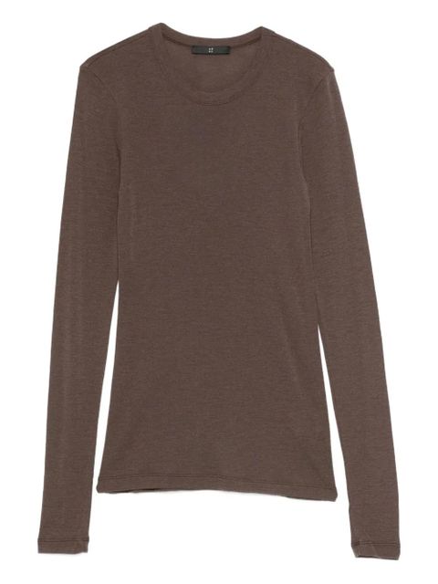 Róhe crew-neck long-sleeve top - Brown - zdjęcie produktu nr 1