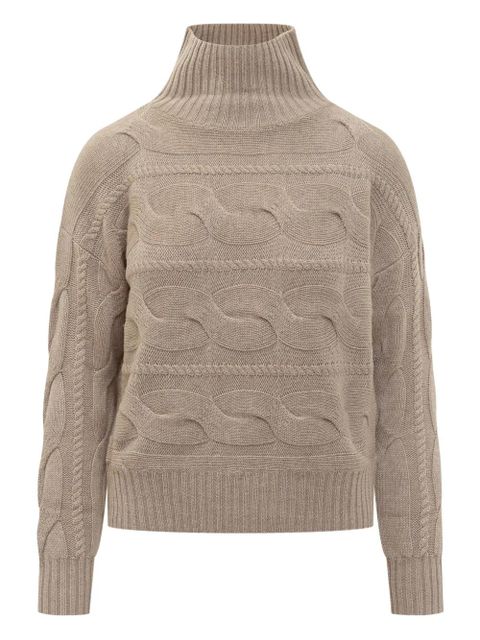 Max Mara cable-knit high-neck knitwear - Neutrals - zdjęcie produktu nr 1