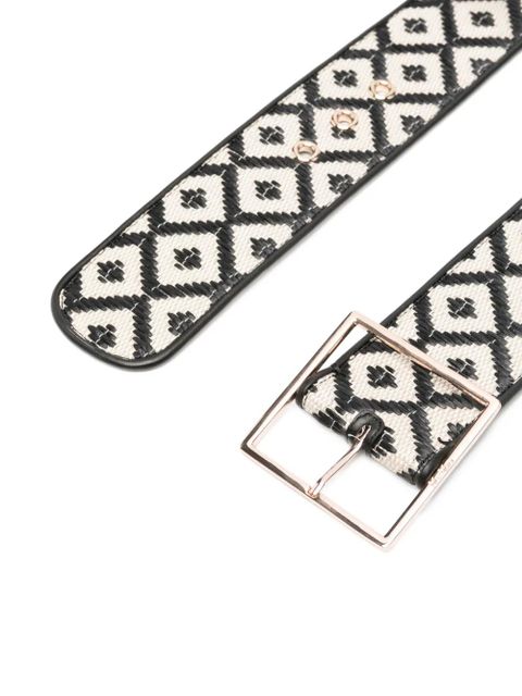 Max Mara geometric-buckle belt - Black - zdjęcie produktu nr 2